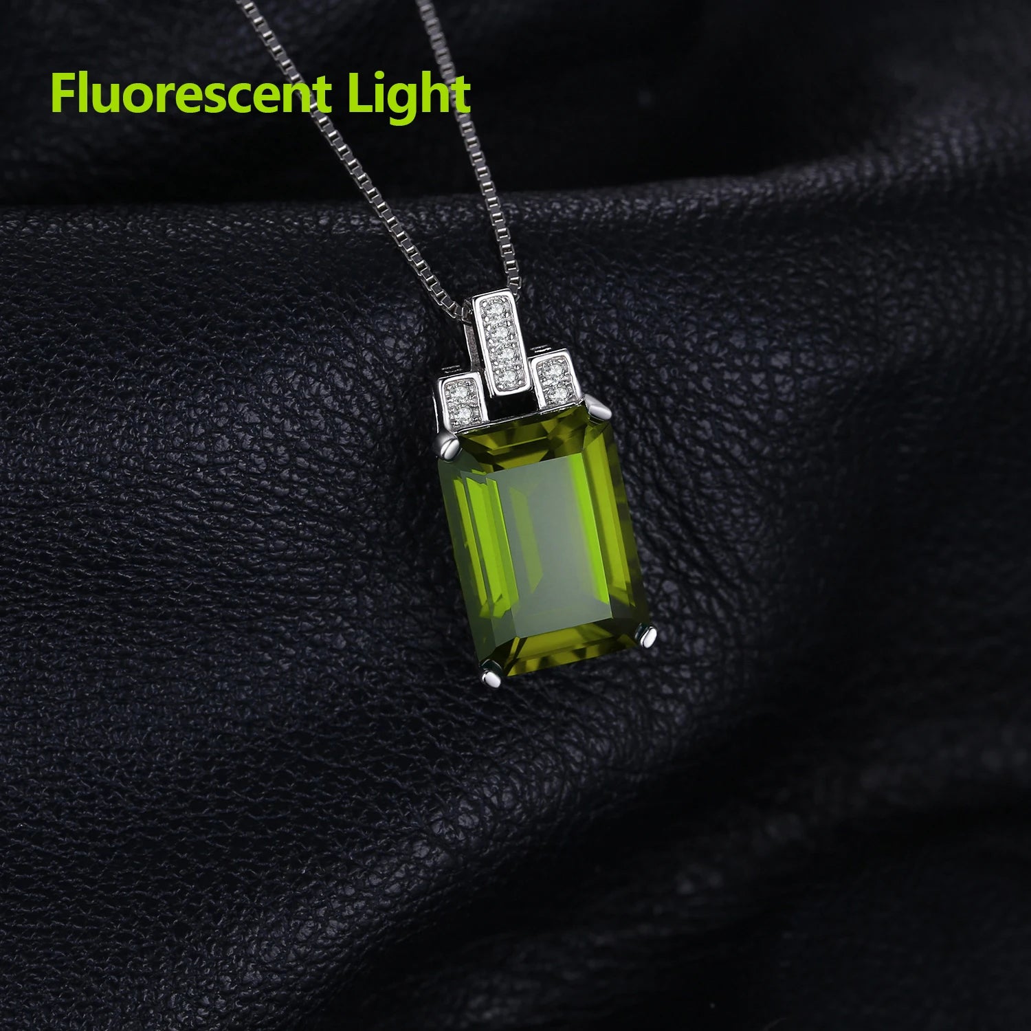 JewelryPalace 6ct Emerald Cut Nano Simulated Zultanite Color Change Diaspore Pendant Necklace 925 Sterling Silver Without Chain