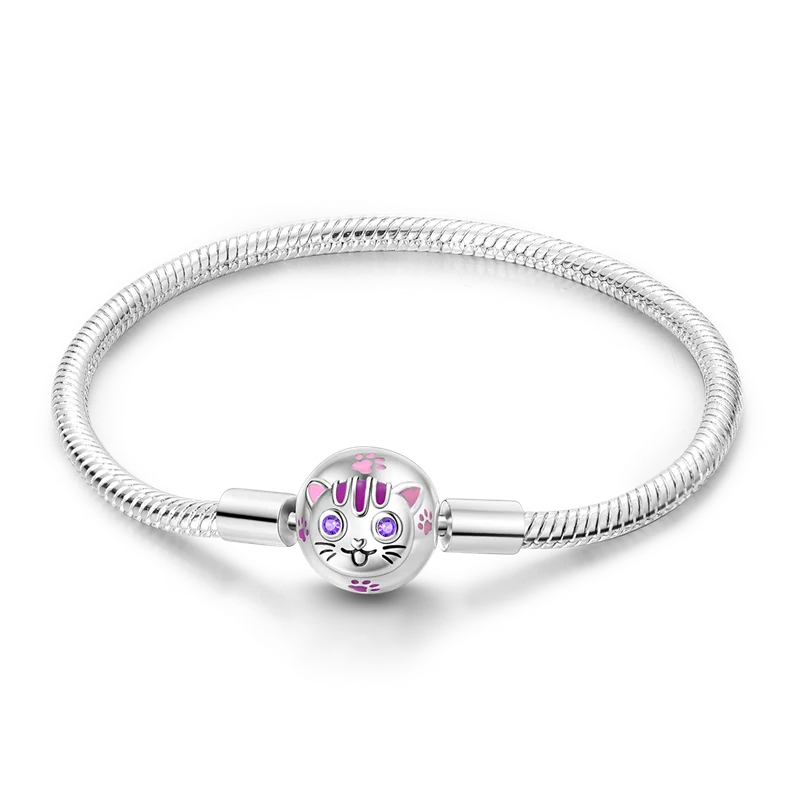 925 Sterling Silver Bracelets 17-20CM Original Leaf Clover Butterfly Heart Bracelet Fit DIY Charms Beads Fashion Women Jewelry