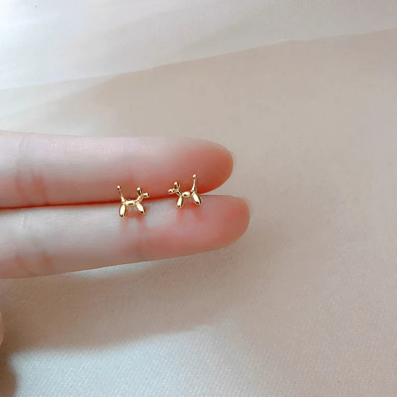 Lovely Small Earrings Piercings Wing Heart Stud Earrings For Women Gold Color 925 Silver Needles Ear Stud Jewelry For Teen Gift