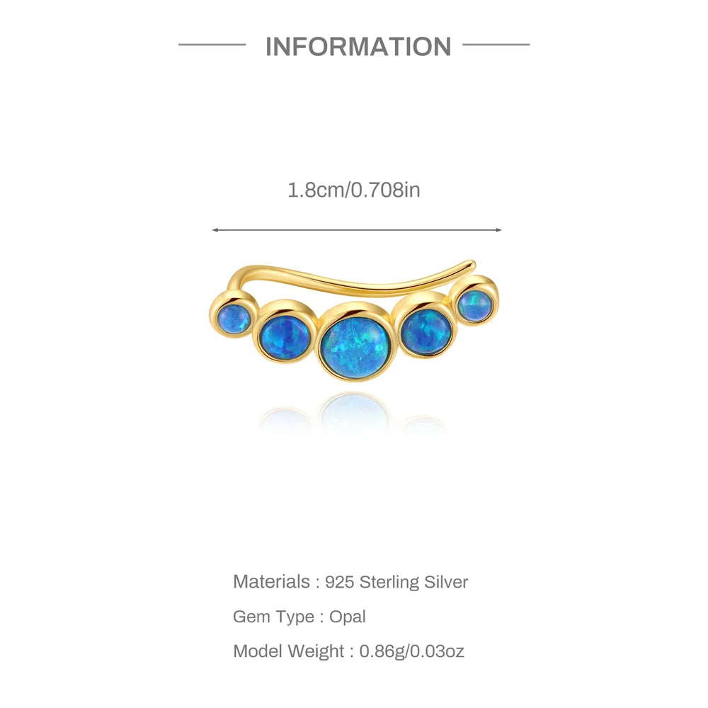 AIDE 925 Sterling Silver Zircon Opal Stud Earrings For Women Men Tiny Ear Bone Studs Nail Cartilage Piercing Earring Jewelry