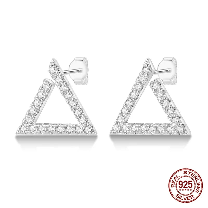 Classic 100% 925 Sterling Silver Wings Heart Inlaid Unicorn Women's Earrings Suitable for Birthday Party Anniversary Gift