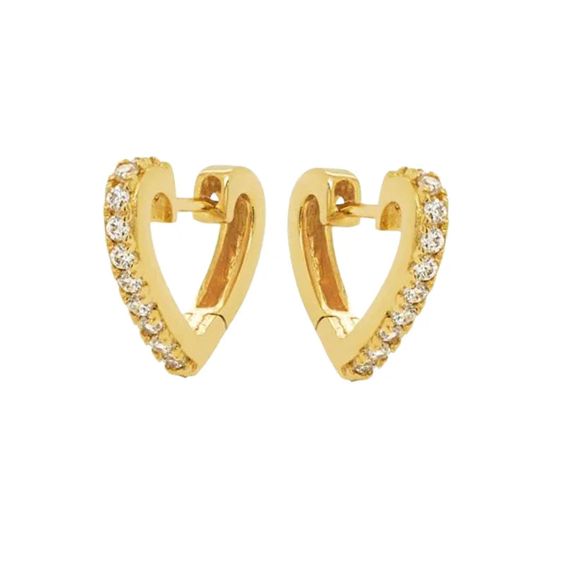 18K Gold-Plated Gold Earrings For Women 925 Sterling Silver Ear Needle Zircon Crystal Earrings Luxury Romantic Wedding Jewelry