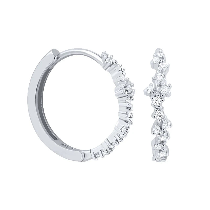 18K Gold-Plated Gold Earrings For Women 925 Sterling Silver Ear Needle Zircon Crystal Earrings Luxury Romantic Wedding Jewelry