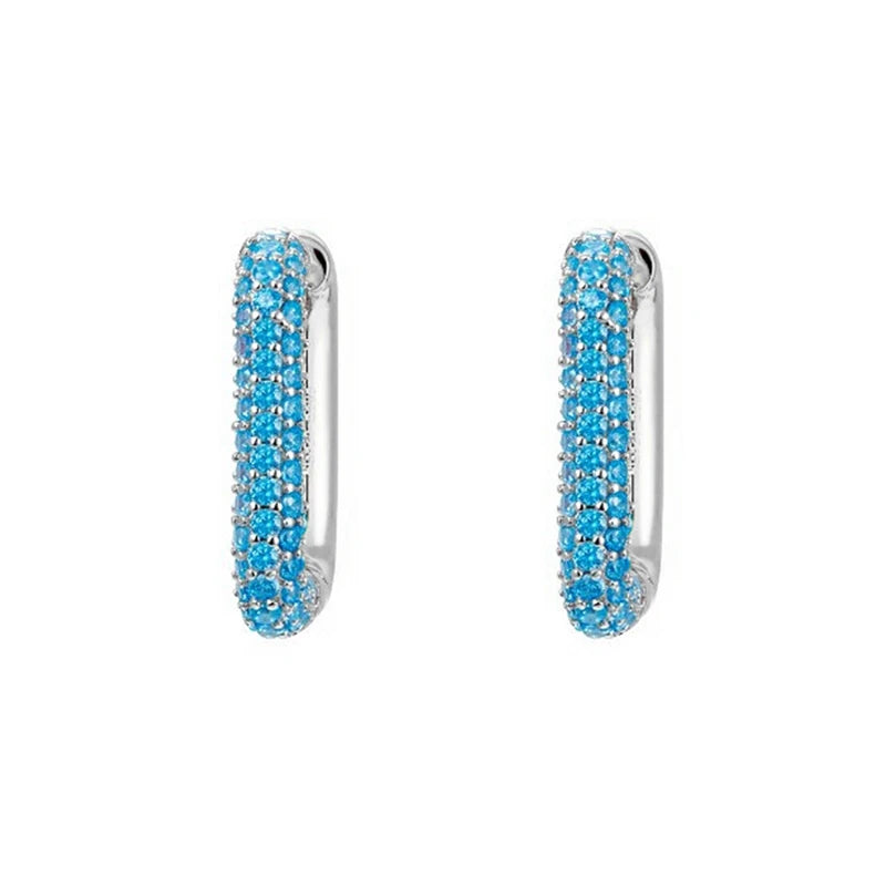 CRMYA Gold-color Clip Dangle Hoop Earrings For Women CZ Zircon Enamel Piercing Women's Earrings Set 2023 Jewelry Wholesale