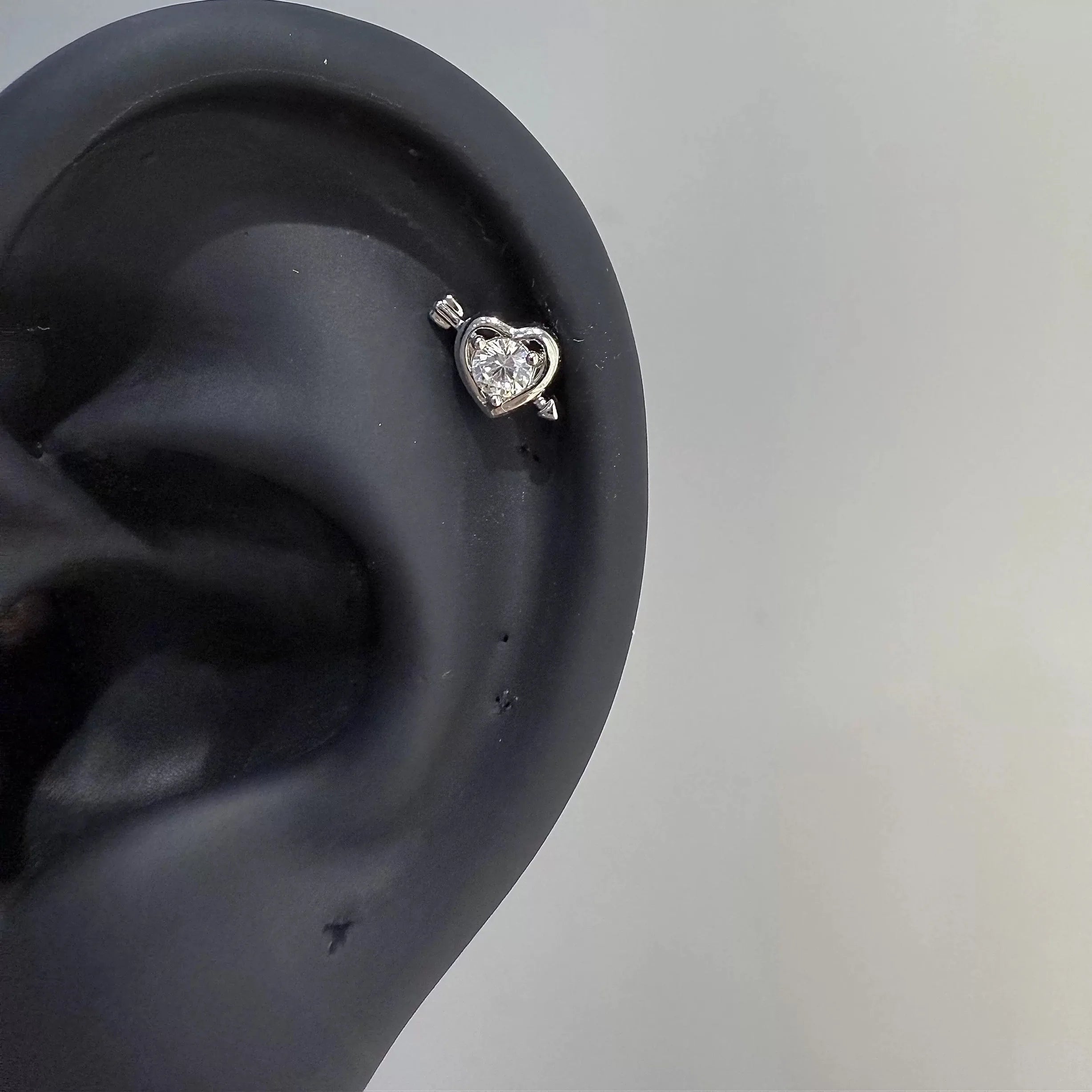 1 Pcs Pink Love Heart Wings Star Pendant Ear Bone Nail 316L Stainless Steel Piercing Earring Y2K Punk Jewelry Women Accessories