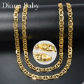 Punk Thick Chain Necklace Gifts Trendy Luxury Italy 750 18k Gold Plated Copper Link Women Dubai Jewelry Man Neck Party Gift