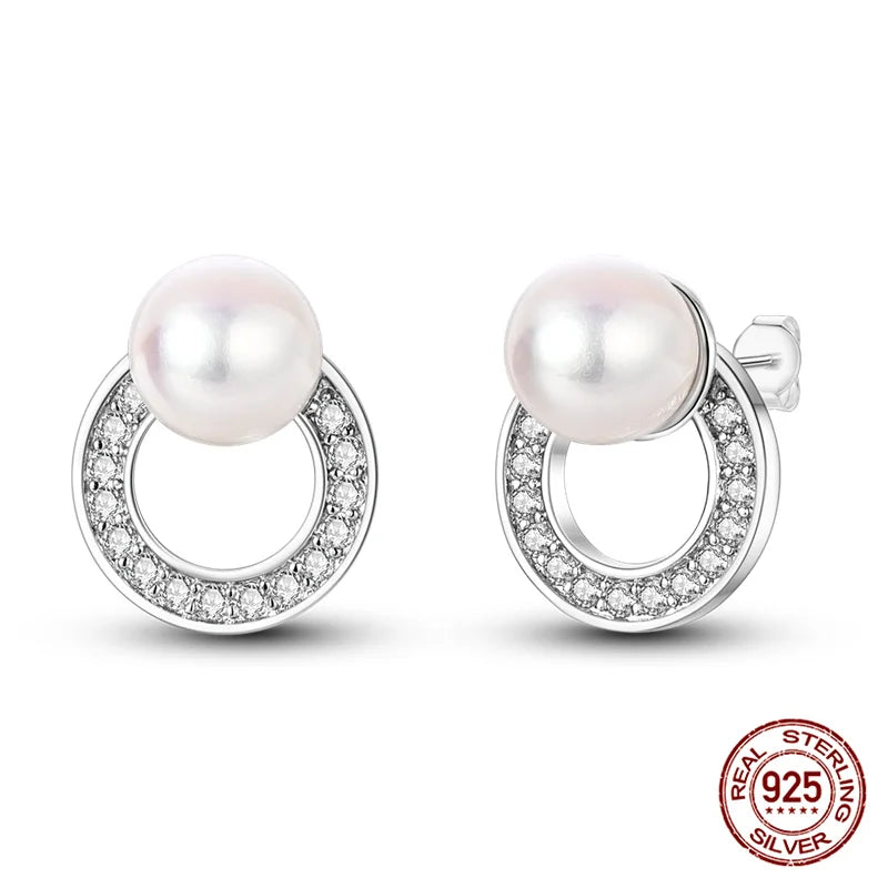 Classic 100% 925 Sterling Silver Wings Heart Inlaid Unicorn Women's Earrings Suitable for Birthday Party Anniversary Gift