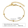 Non Tarnish Stainless Steel Bracelet Stackable for Women, Thin Herribone Chain Bracelet Waterproof Gold Plated Jewelry