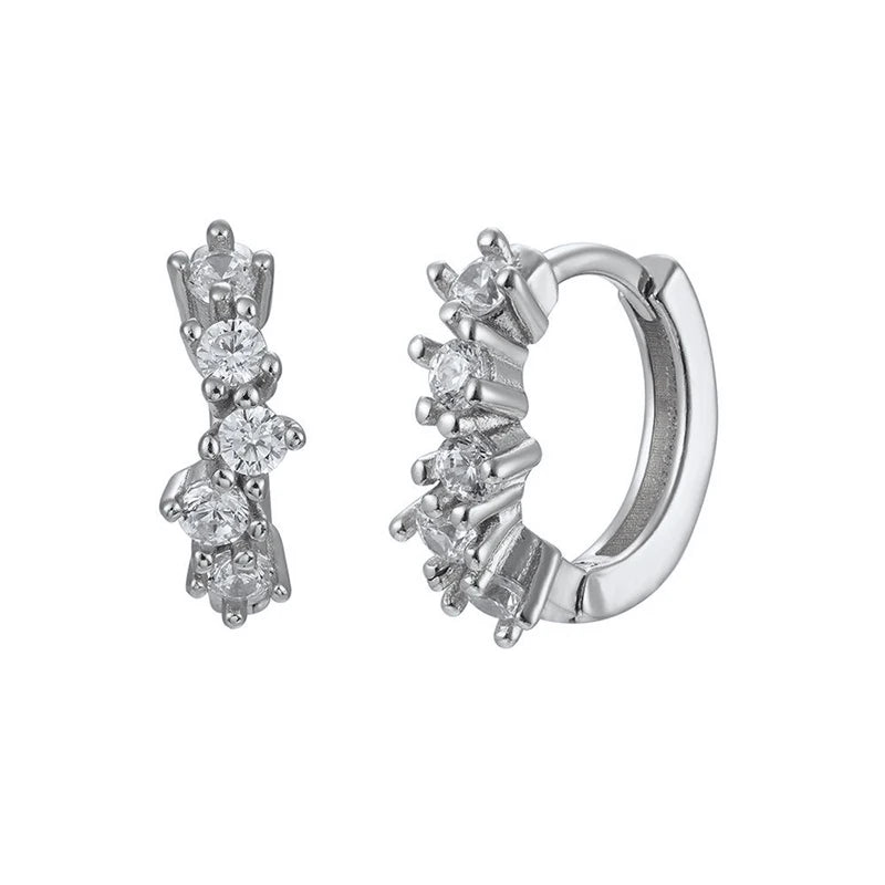 18K Gold-Plated Gold Earrings For Women 925 Sterling Silver Ear Needle Zircon Crystal Earrings Luxury Romantic Wedding Jewelry