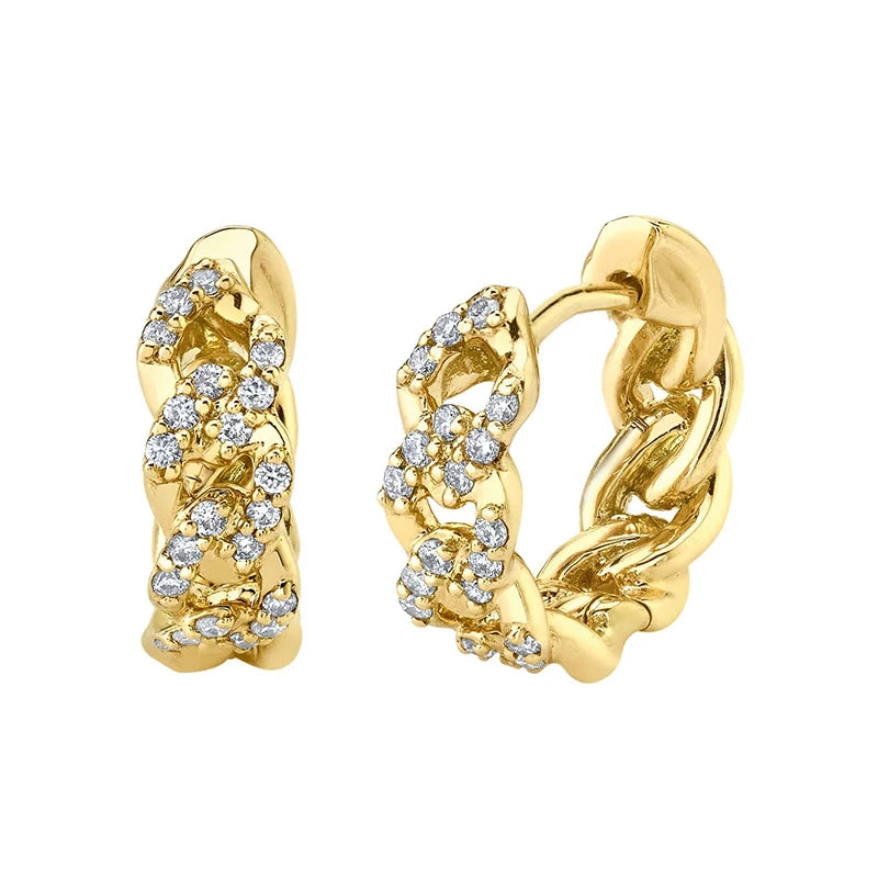 18K Gold-Plated Gold Earrings For Women 925 Sterling Silver Ear Needle Zircon Crystal Earrings Luxury Romantic Wedding Jewelry