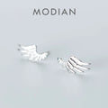 Modian 2025 New Spring Angel Wings Stud Earrings for Women Jewelry 100% Real 925 Sterling Silver Jewelry For Gril Kids Gifts