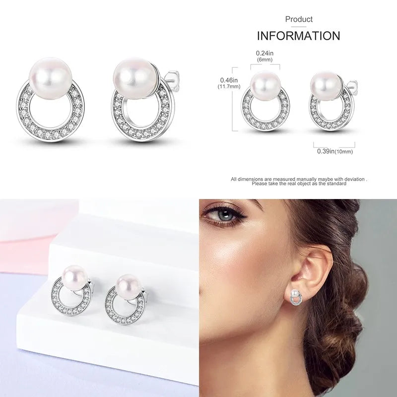 Classic 100% 925 Sterling Silver Wings Heart Inlaid Unicorn Women's Earrings Suitable for Birthday Party Anniversary Gift