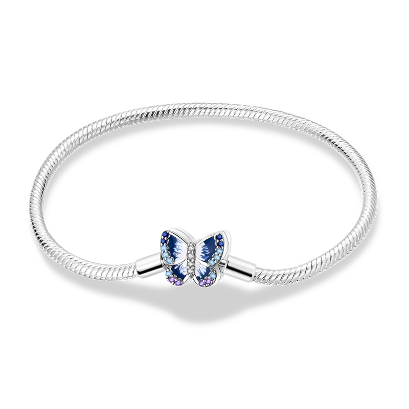 925 Sterling Silver Bracelets 17-20CM Original Leaf Clover Butterfly Heart Bracelet Fit DIY Charms Beads Fashion Women Jewelry