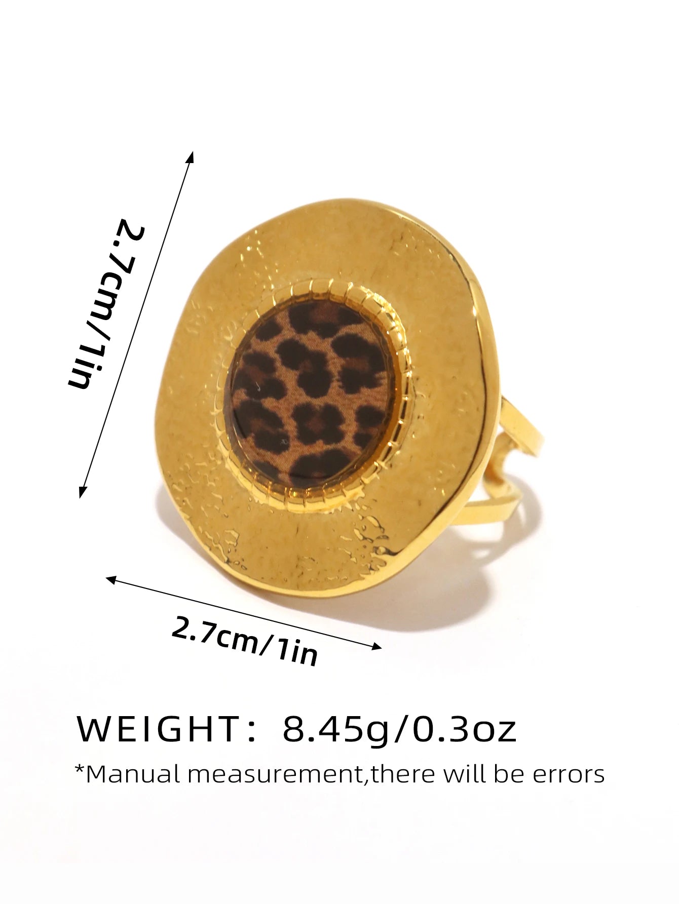 Minimalist 18K PVD Golden Plated 304 Stainless Steel Rings Chunky Jewelry High Quality Charm Stylish Boho Leopard Golden Jewelry
