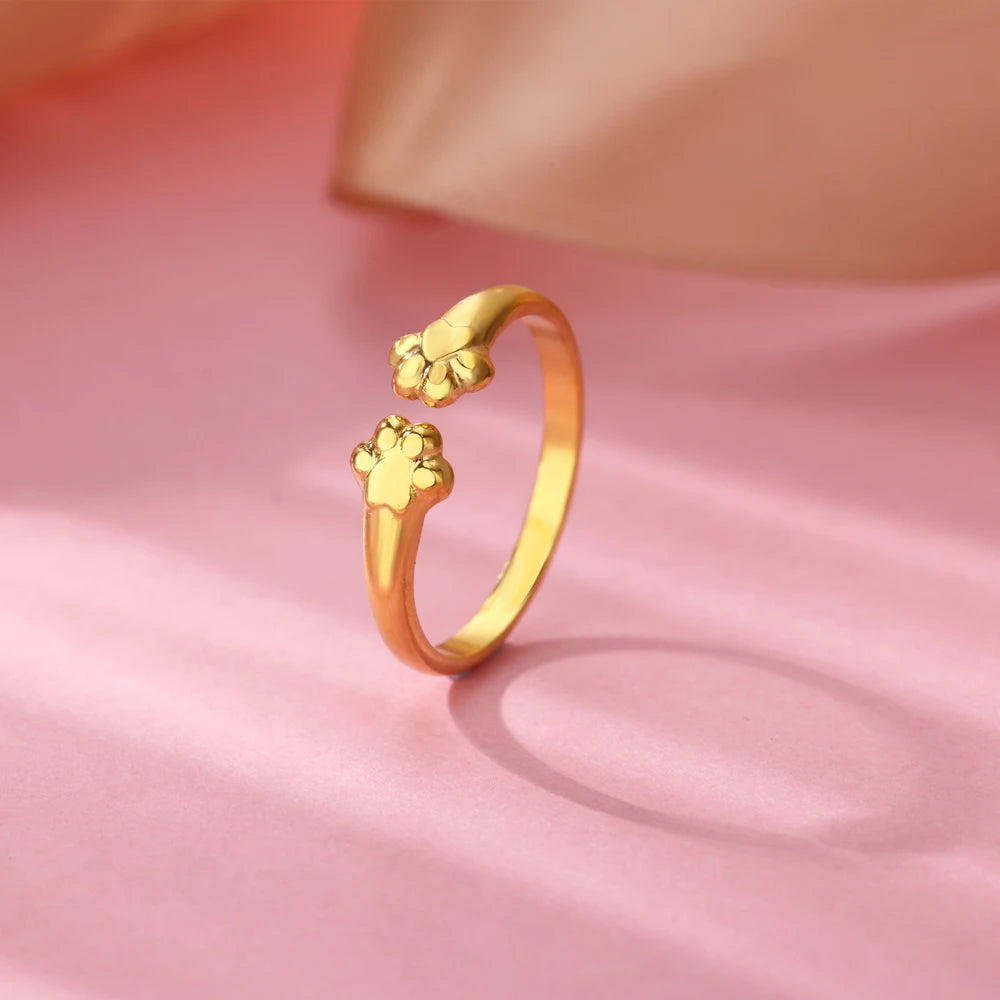 Stainless Steel Zircon Geometric Rings For Women Luxury Evil Eye Gold Color Adjustable Trendy Wedding Aesthetic Jewerly Gift