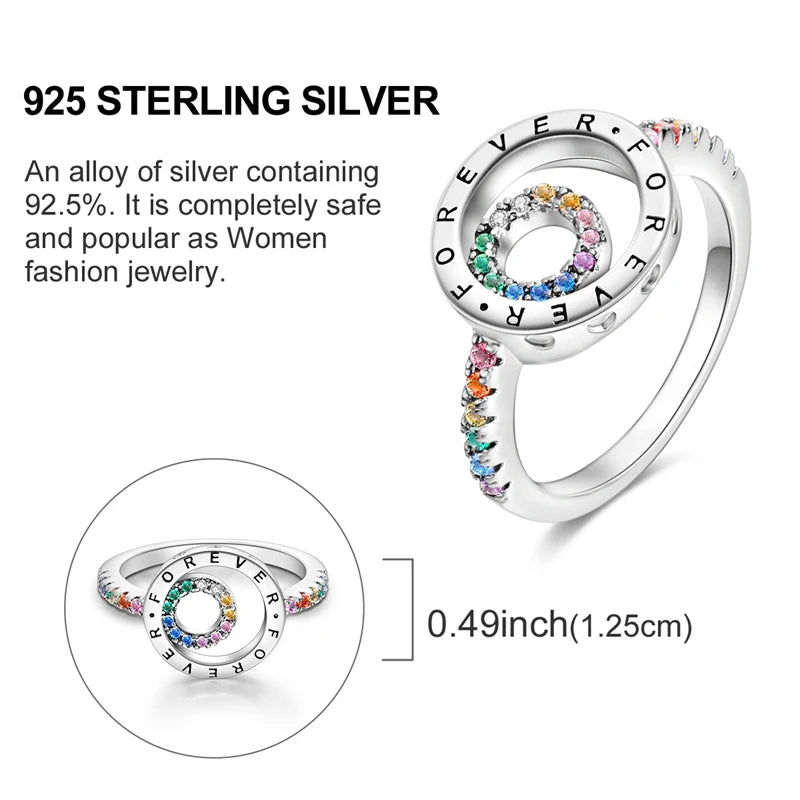 Rings Hot Sales 925 Sterling Silver Love Heart Sun Moon Star Iris Adjustable Rings For Women Wedding Birthday Party Jewelry Gift