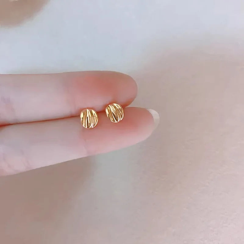Lovely Small Earrings Piercings Wing Heart Stud Earrings For Women Gold Color 925 Silver Needles Ear Stud Jewelry For Teen Gift