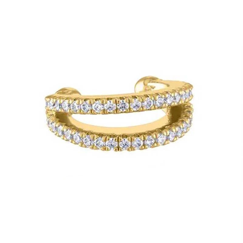 KEYOUNUO 1Pcs Gold Silver Filled Ear Cuffs Earrings For Women Pearl Zircon Fake Piercing Golden Clip Earring Jewelry Wholesale