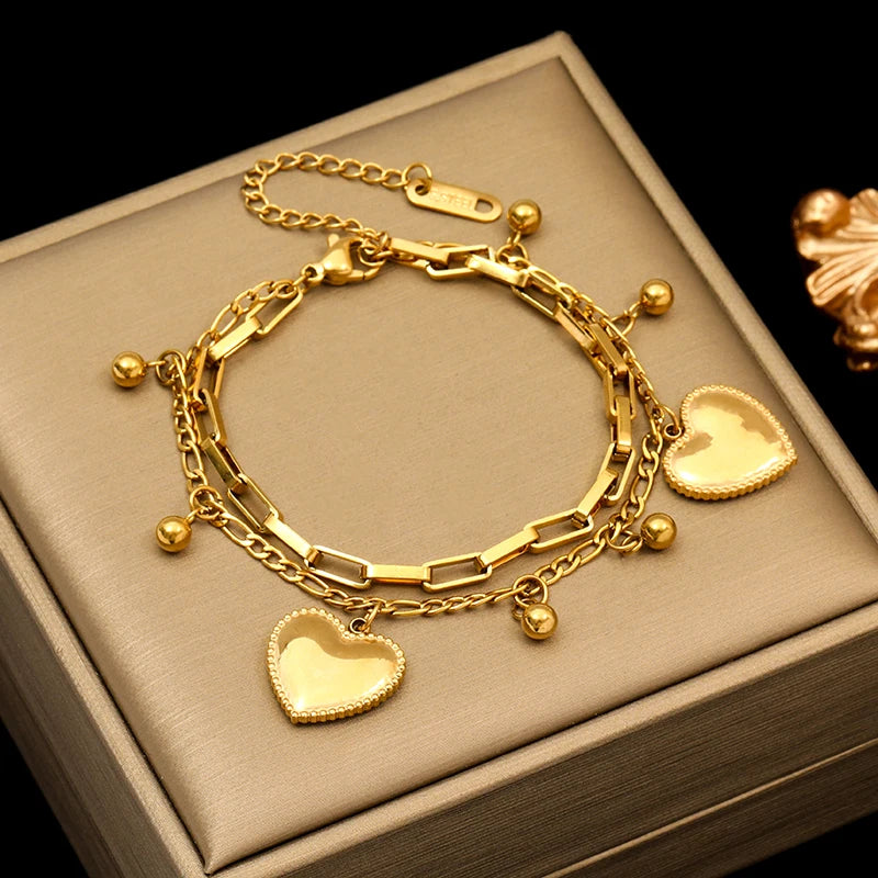 Bracelet Femme Étoile & Lune Dorée