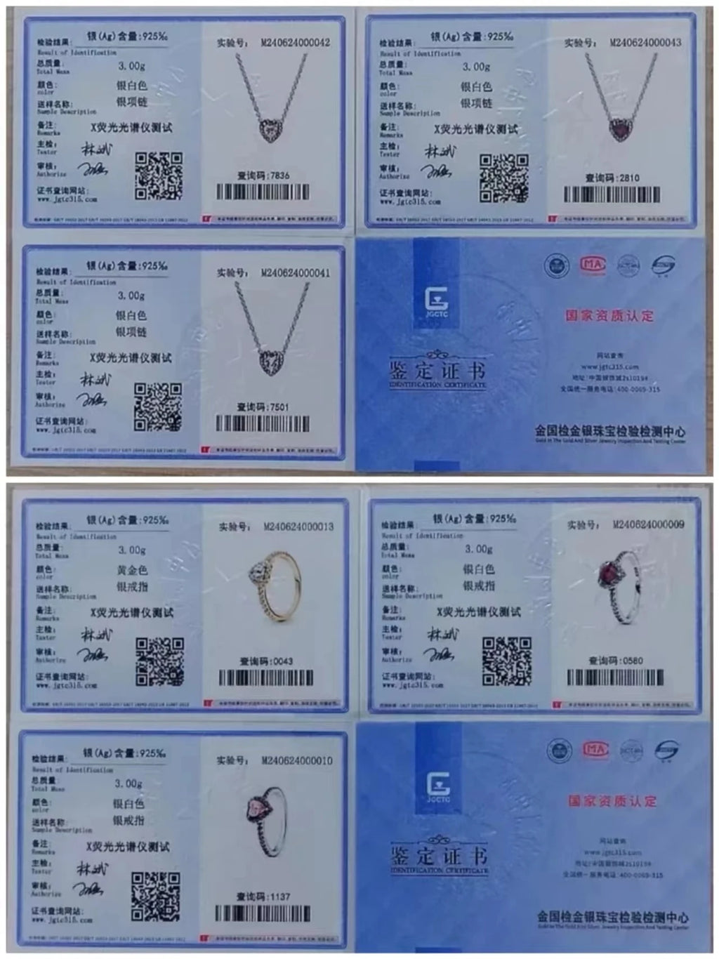 New 925 sterling silver heart-shaped pink ring necklace earring set luxurious sparkling charm jewelry fashion wedding gift