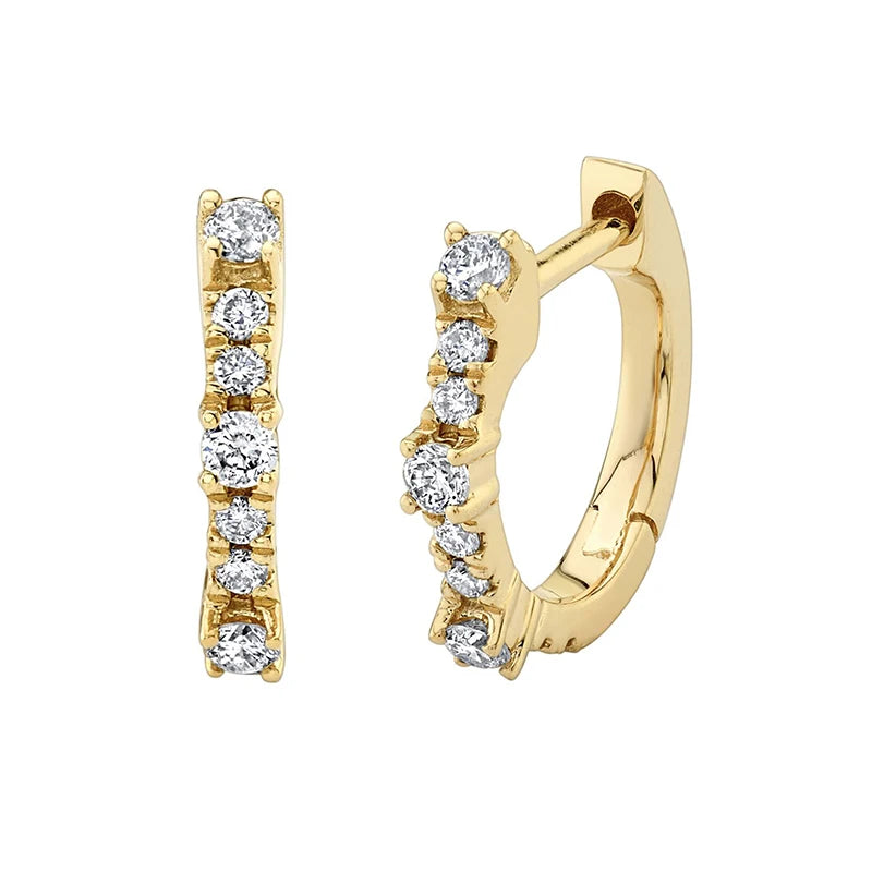 18K Gold-Plated Gold Earrings For Women 925 Sterling Silver Ear Needle Zircon Crystal Earrings Luxury Romantic Wedding Jewelry