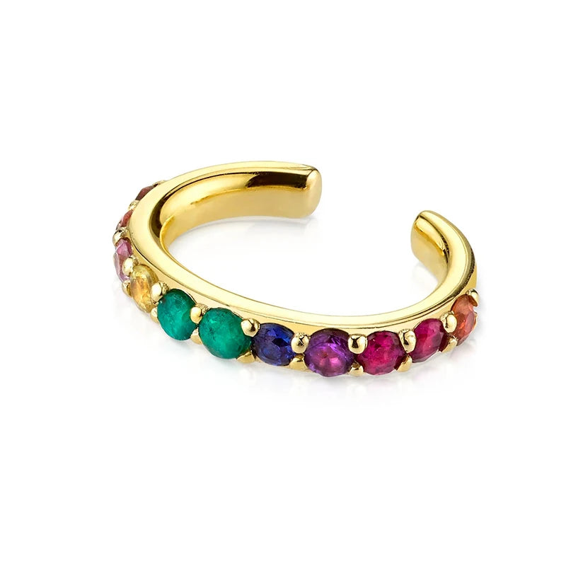 KEYOUNUO 1Pcs Gold Silver Filled Ear Cuffs Earrings For Women Pearl Zircon Fake Piercing Golden Clip Earring Jewelry Wholesale