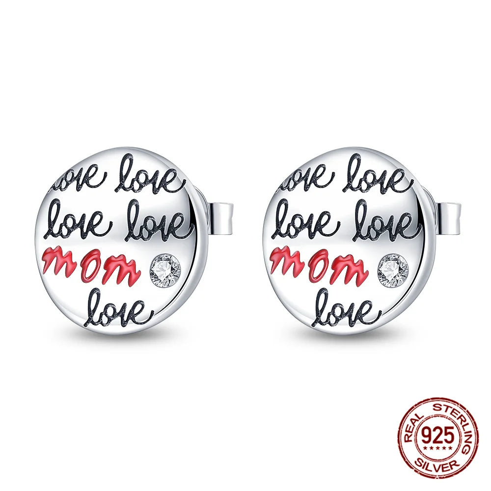 Classic 100% 925 Sterling Silver Wings Heart Inlaid Unicorn Women's Earrings Suitable for Birthday Party Anniversary Gift