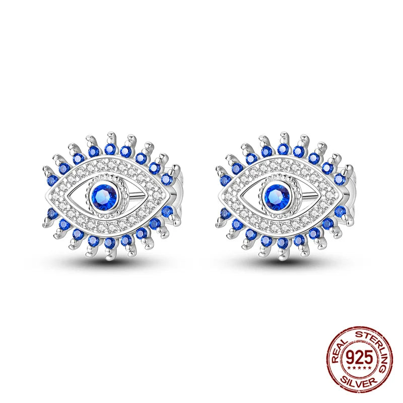 Classic 100% 925 Sterling Silver Wings Heart Inlaid Unicorn Women's Earrings Suitable for Birthday Party Anniversary Gift