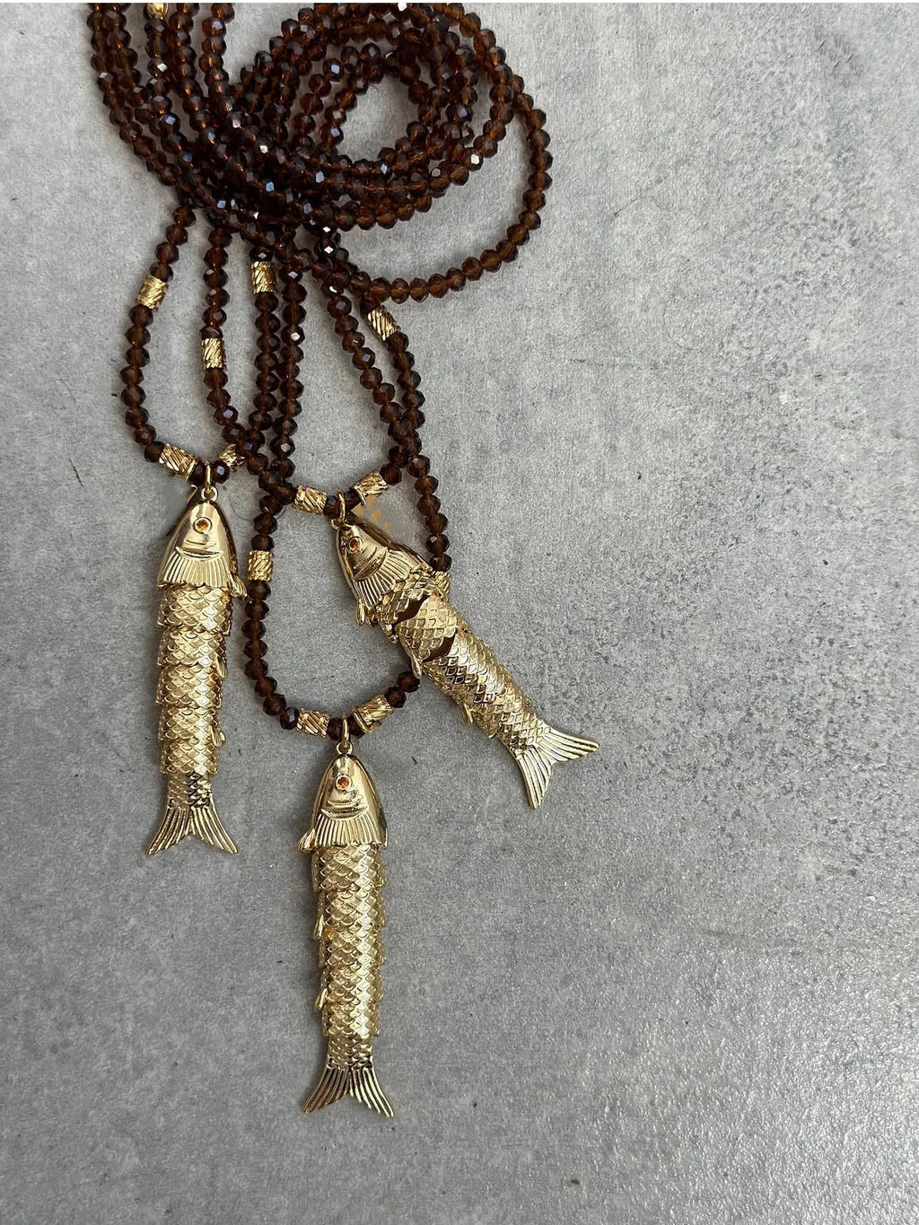 2025 New Necklace Fish Penant Trendy INS Crystal Metal Bead Jewelry Rope Choker Women Accessories Gift Collar pez