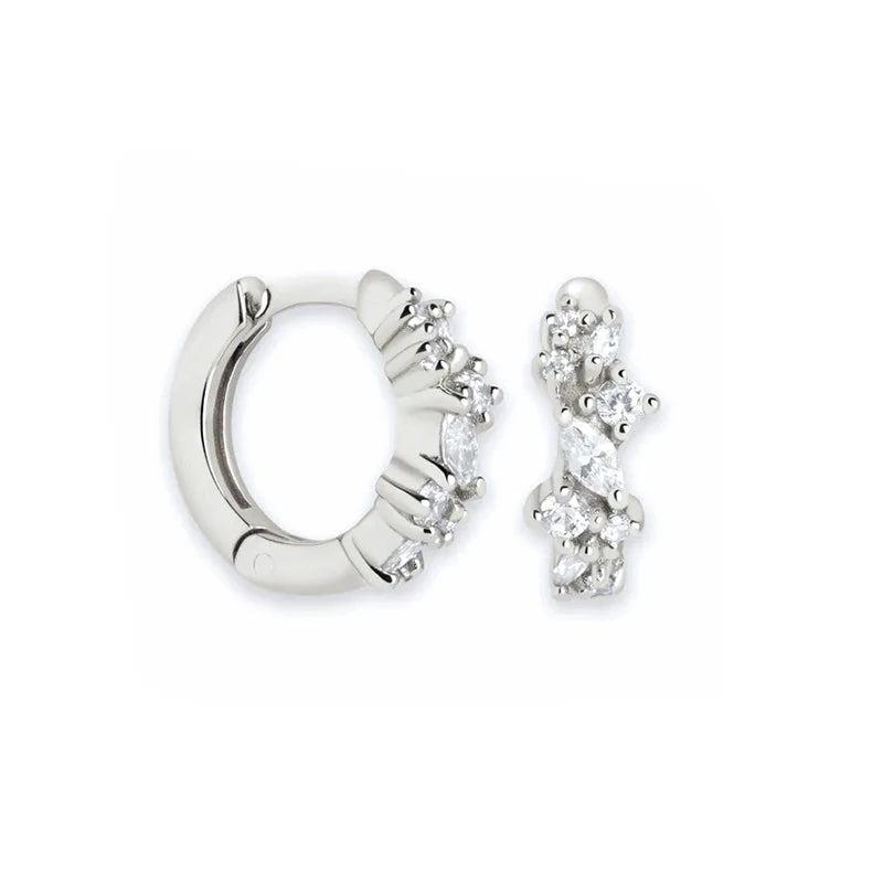 18K Gold-Plated Gold Earrings For Women 925 Sterling Silver Ear Needle Zircon Crystal Earrings Luxury Romantic Wedding Jewelry