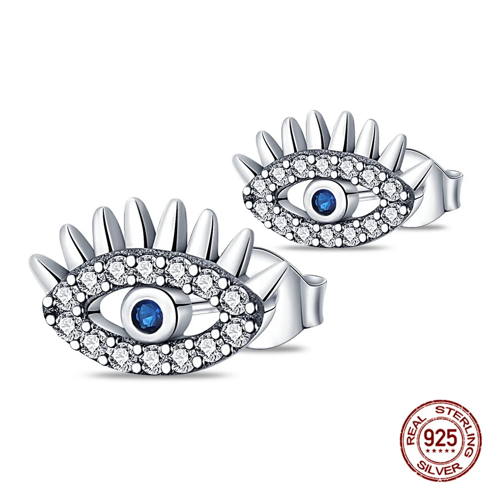 Classic 100% 925 Sterling Silver Wings Heart Inlaid Unicorn Women's Earrings Suitable for Birthday Party Anniversary Gift