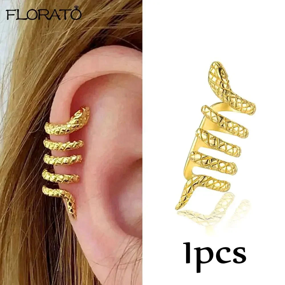 925 Silver Needle Snake Hoop Earrings for Women Trend Gold Earrings Colour Enamels Animals Crystal Pendant Earrings Jewelry Gift