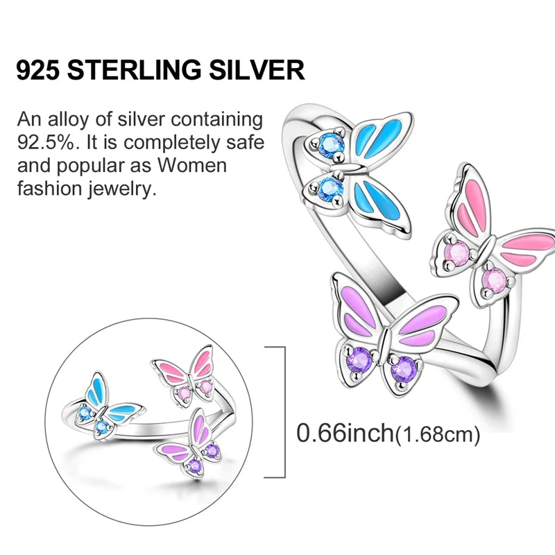 Rings Hot Sales 925 Sterling Silver Love Heart Sun Moon Star Iris Adjustable Rings For Women Wedding Birthday Party Jewelry Gift