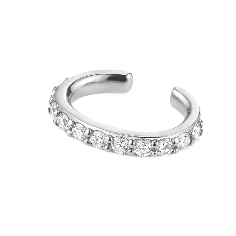 KEYOUNUO 1Pcs Gold Silver Filled Ear Cuffs Earrings For Women Pearl Zircon Fake Piercing Golden Clip Earring Jewelry Wholesale