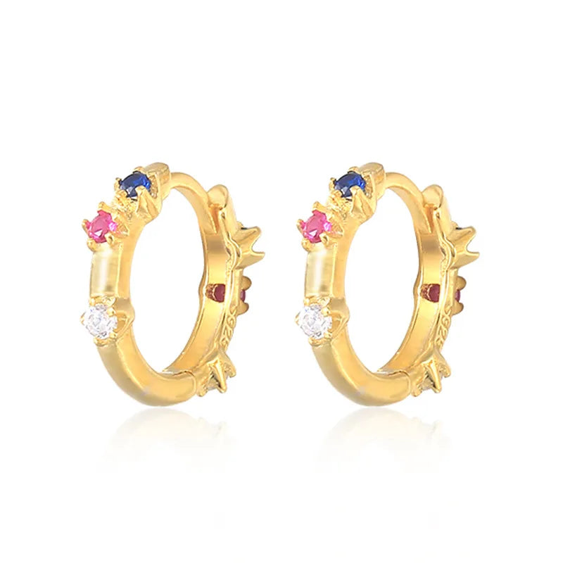 18K Gold-Plated Gold Earrings For Women 925 Sterling Silver Ear Needle Zircon Crystal Earrings Luxury Romantic Wedding Jewelry