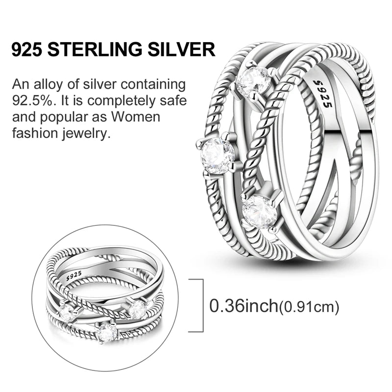 Rings Hot Sales 925 Sterling Silver Love Heart Sun Moon Star Iris Adjustable Rings For Women Wedding Birthday Party Jewelry Gift
