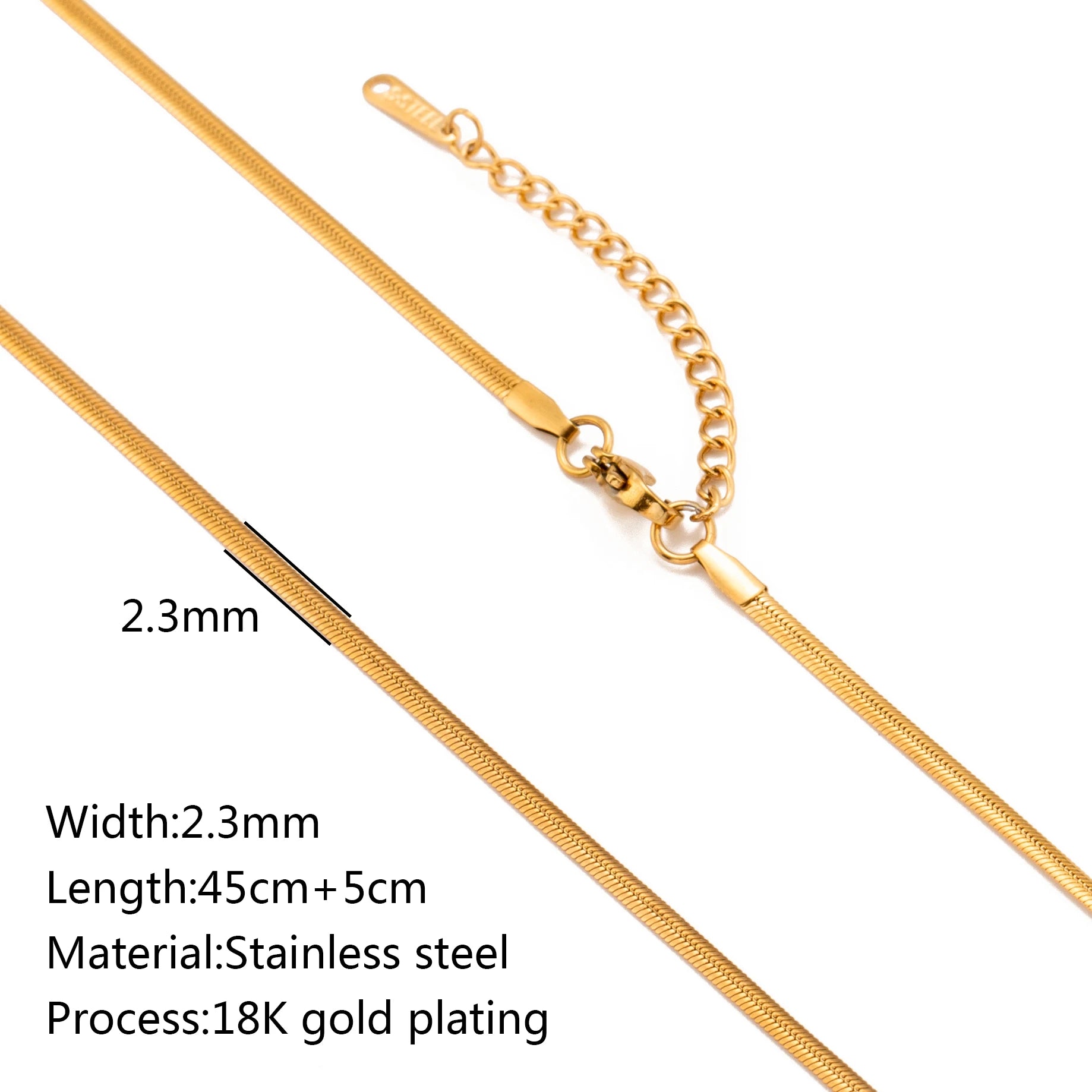 5pc 18K Gold Color PVD Plated Stainless Steel Cuba Cross O Ripple Twisted Chain Necklace Adjustable Chain DIY Necklace Wholesale