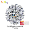 So-Bling 5ct Moissanite Ring 925 Sterling Silver Rings with Gra Certificate for Women Elegant Fine Luxury Quality Party Gift