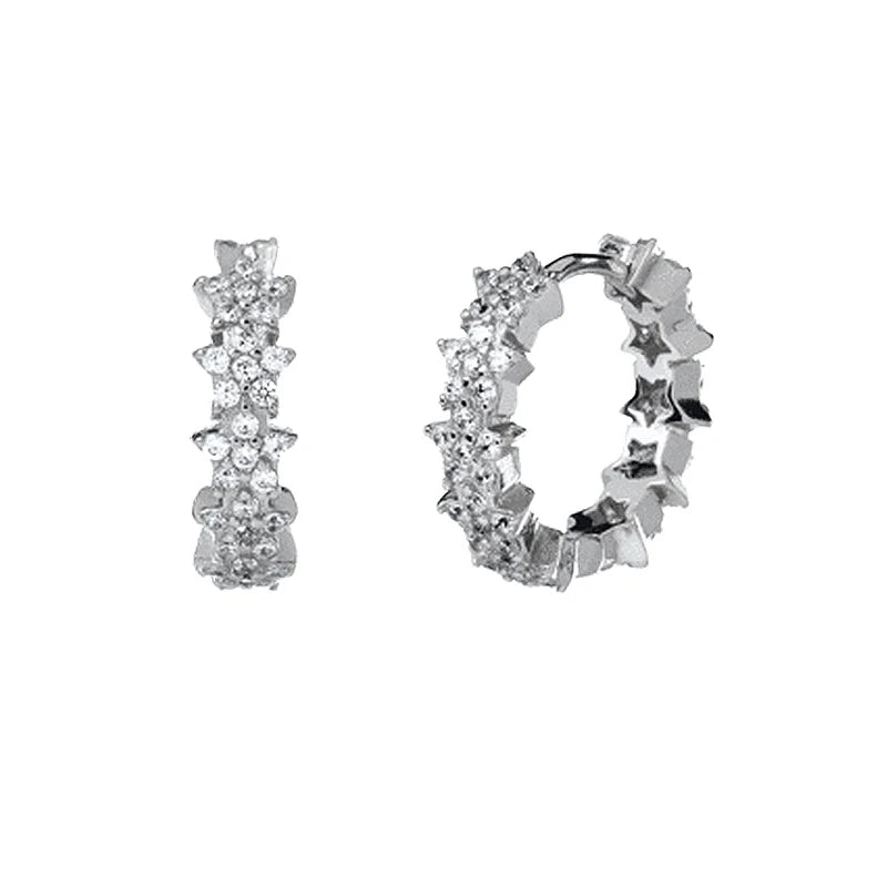 18K Gold-Plated Gold Earrings For Women 925 Sterling Silver Ear Needle Zircon Crystal Earrings Luxury Romantic Wedding Jewelry