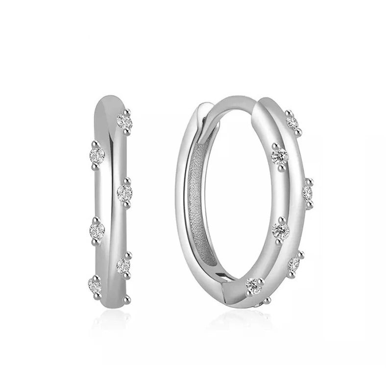 18K Gold-Plated Gold Earrings For Women 925 Sterling Silver Ear Needle Zircon Crystal Earrings Luxury Romantic Wedding Jewelry