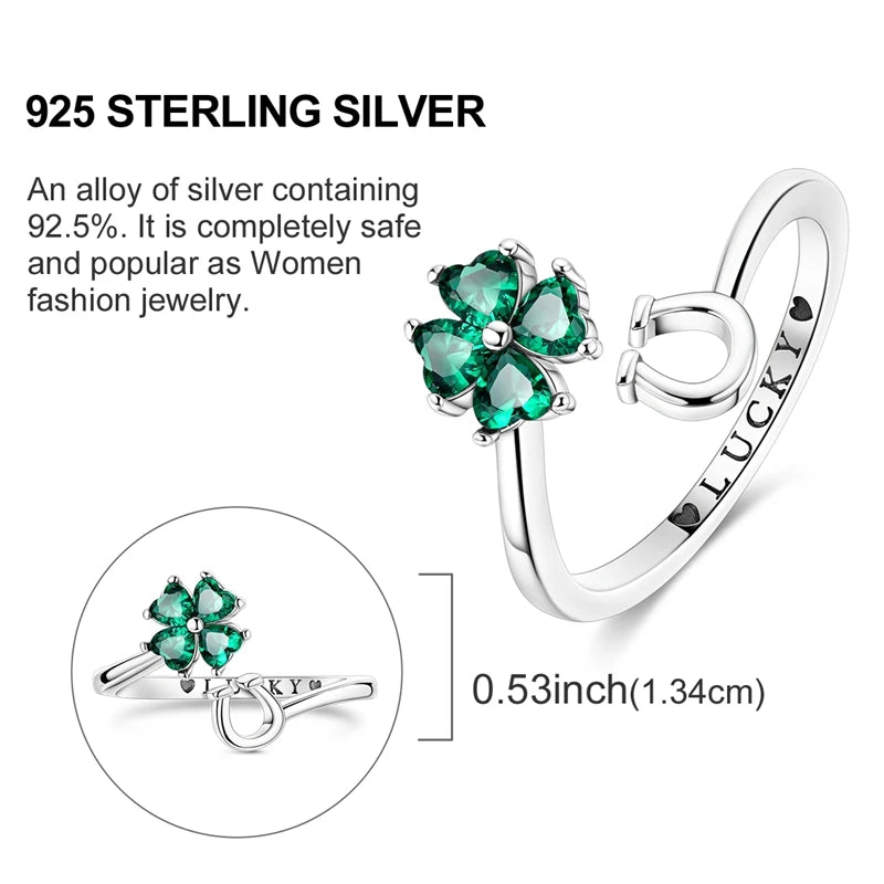 Rings Hot Sales 925 Sterling Silver Love Heart Sun Moon Star Iris Adjustable Rings For Women Wedding Birthday Party Jewelry Gift