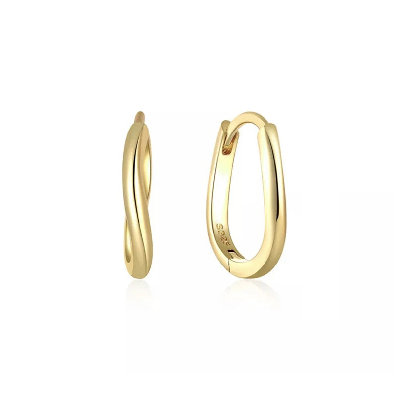 18K Gold-Plated Gold Earrings For Women 925 Sterling Silver Ear Needle Zircon Crystal Earrings Luxury Romantic Wedding Jewelry