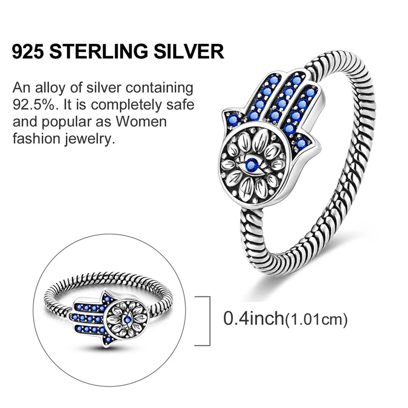 Rings Hot Sales 925 Sterling Silver Love Heart Sun Moon Star Iris Adjustable Rings For Women Wedding Birthday Party Jewelry Gift