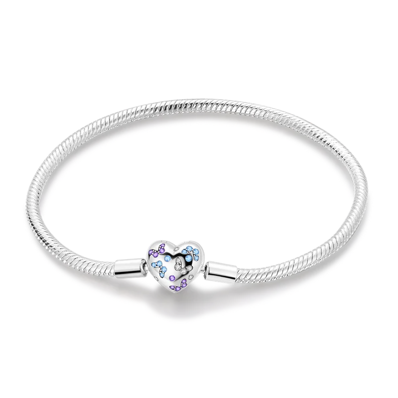 925 Sterling Silver Bracelets 17-20CM Original Leaf Clover Butterfly Heart Bracelet Fit DIY Charms Beads Fashion Women Jewelry