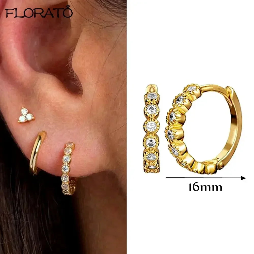 925 Silver Needle Snake Hoop Earrings for Women Trend Gold Earrings Colour Enamels Animals Crystal Pendant Earrings Jewelry Gift