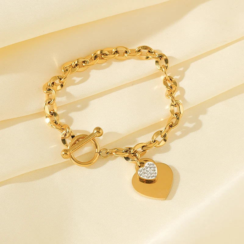 Bracelet Femme Étoile & Lune Dorée