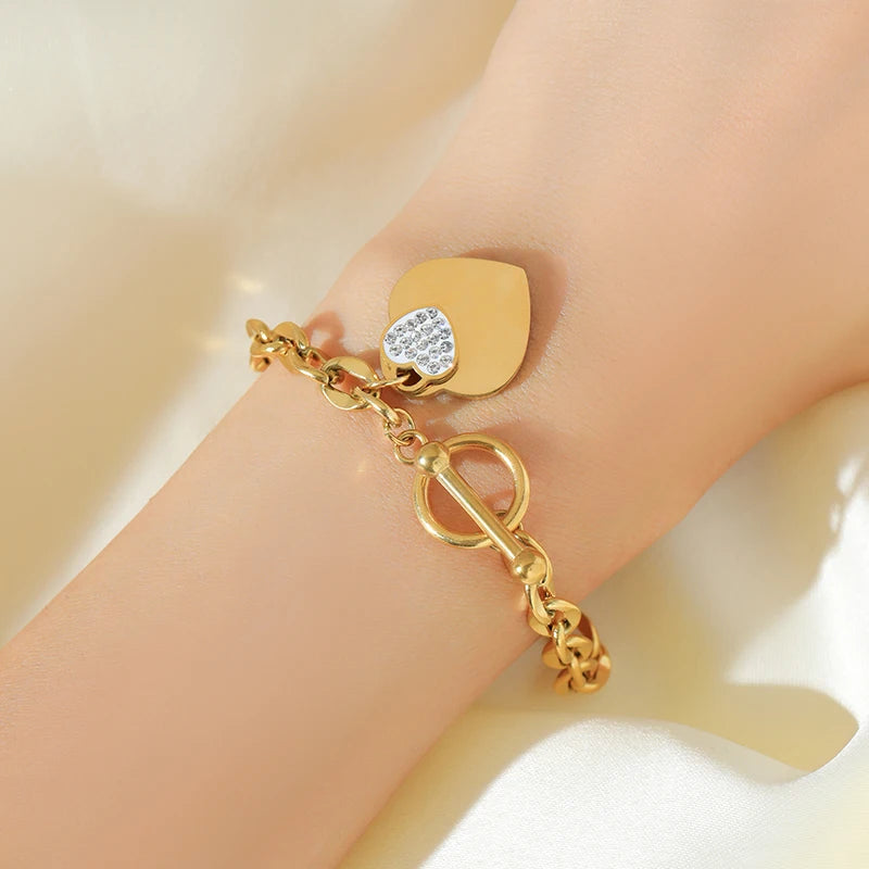 Bracelet Femme Étoile & Lune Dorée